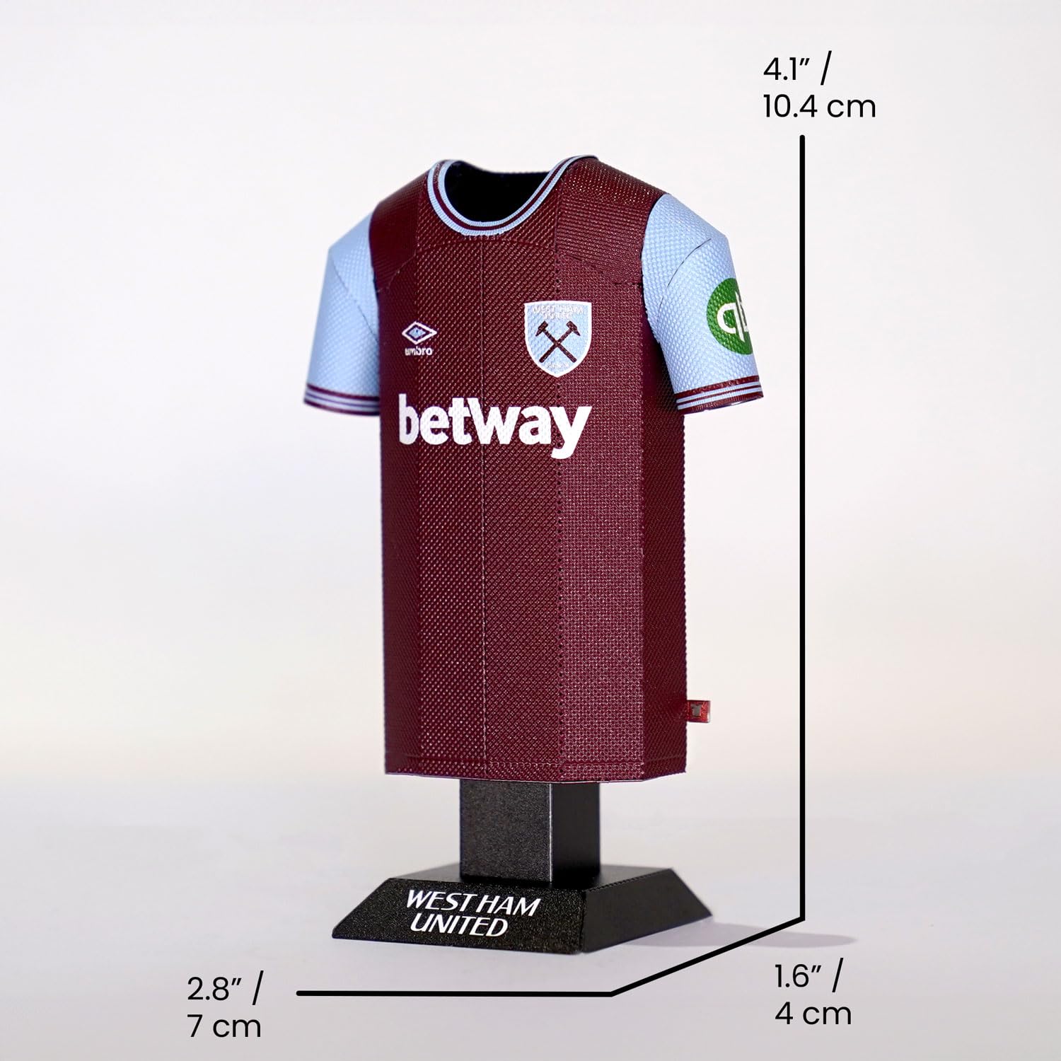 West Ham United FC 24/25 Metal Home Shirt Collectible